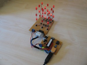 3x3x3 LED-Würfel (Programmierung über USB)